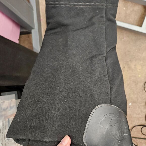 Vint Roffe Women Snow Ski Pant Bib Overall Jumpsuit 6 Black Wool Blend Zip USA - Picture 3 of 10